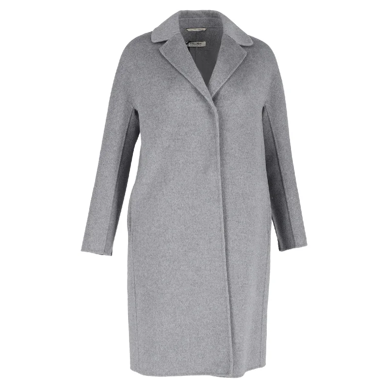 Women's Activewear Garments S Max Mara Regina Coat in Grey Virgin Wool