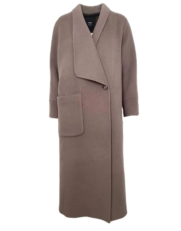 Sustainable Women's Apparel Philip Coat In Gray/beige