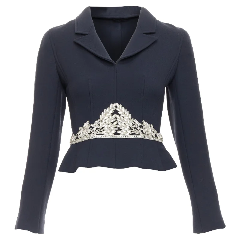 Women's Evening Outfit Chanel wool maharaja rhinestone cropped jacket