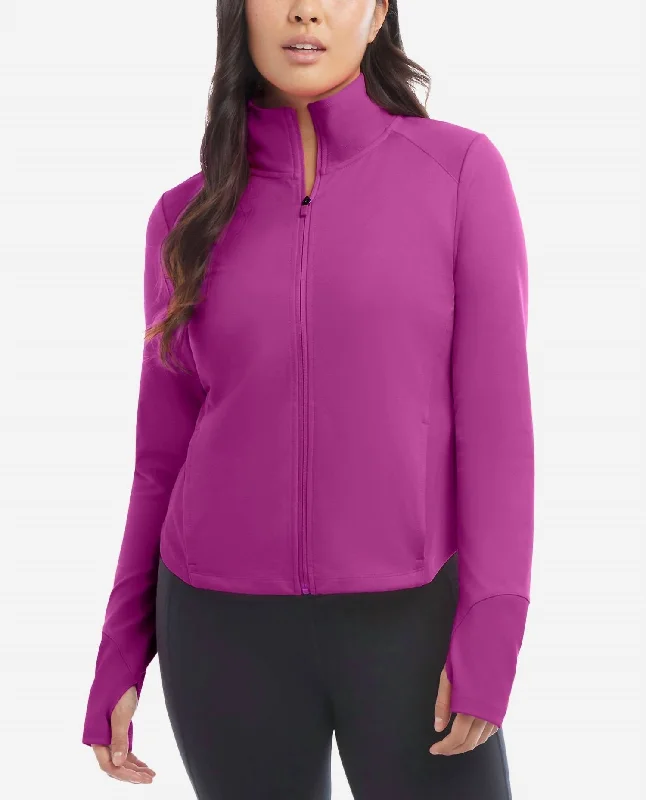 Women's Layered Outfit Full-Zip Run Jacket In Vivid Viola