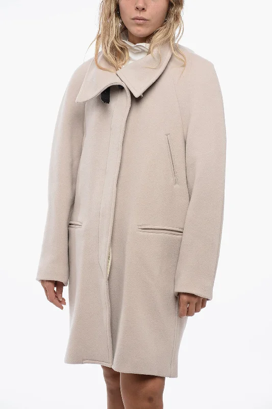 Timeless Women's Apparel Isabel Marant Blended Virgin Wool Coat with Buckle Detailed Collar