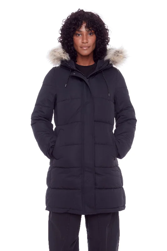 Huge Fashion Markdowns – Update Your Closet Now AULAVIK | WOMEN'S VEGAN DOWN (RECYCLED) MID-LENGTH HOODED PARKA COAT