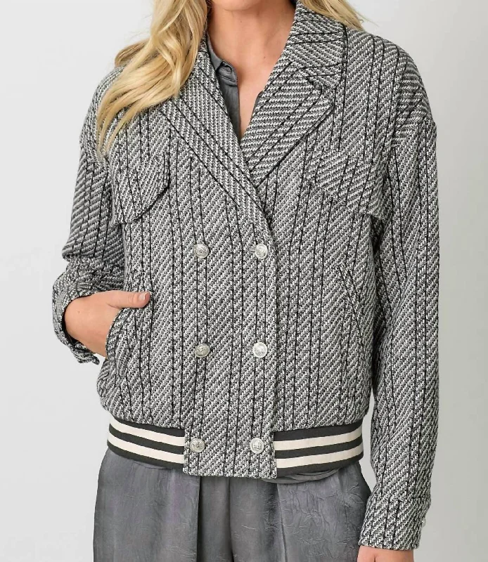 Women's Seasonal Apparel Tia Bomber Jacket In Charcoal