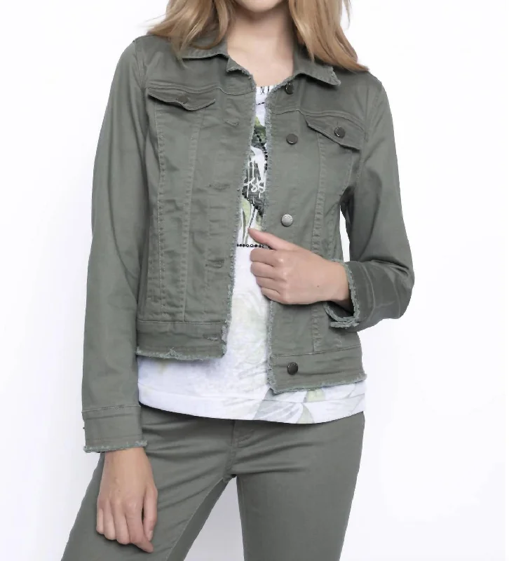 Chic Clothes For Women Town Denim Jacket In Artichoke