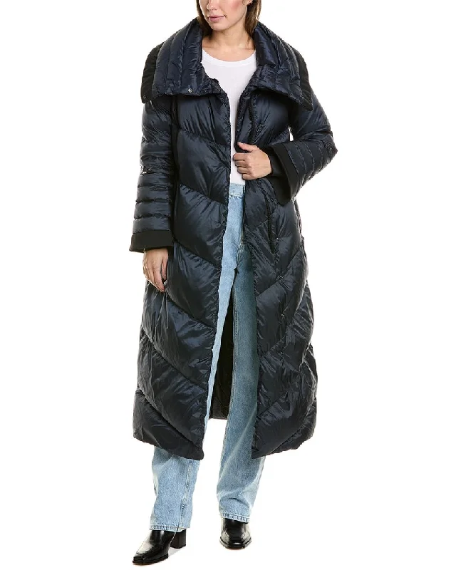 Women's Contemporary Apparel Post Card Papias Long Down Coat