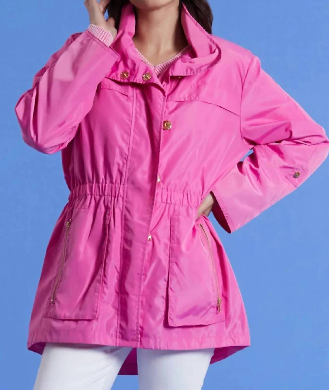 Huge Savings On Must-Have Clothing Essentials Newport Slicker Rain Coat In Hot Pink