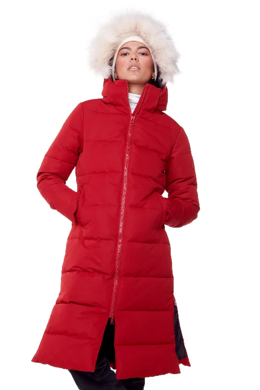 Women's Clothing For Outdoor Activities KLUANE | WOMEN'S VEGAN DOWN (RECYCLED) ULTRA LONG LENGTH PARKA