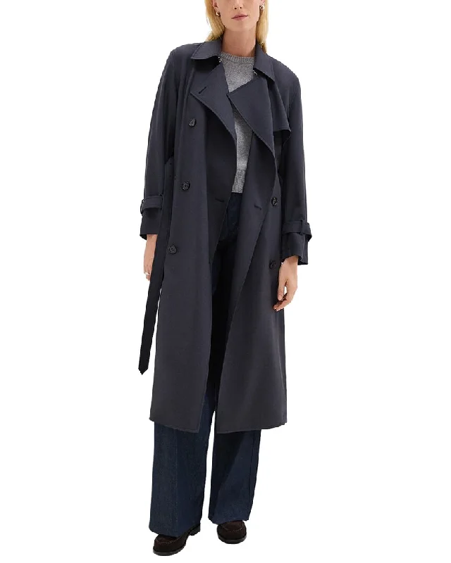 Limited-Time Clothing Sale – Grab Your Favorites Today Theory Relaxed Wool-Blend Trench Coat