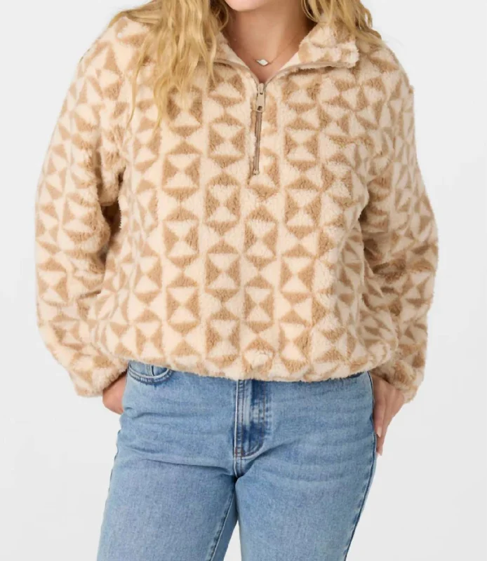 Comfortable Outfit For Women Kacey Fleece Jacket In Nomad