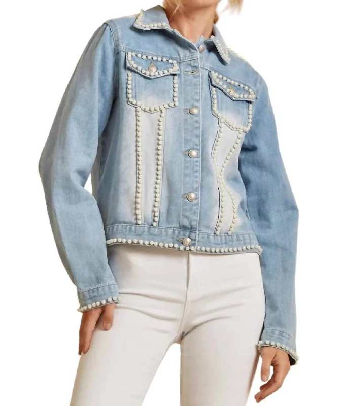 Women's Plus-Size Garments Above All Odds Denim Jacket In Light Wash