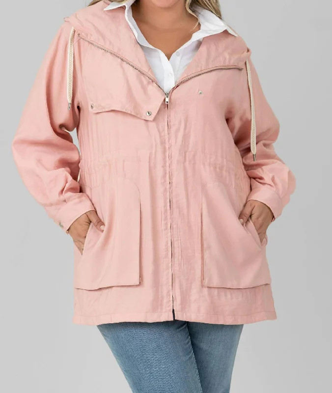 Women's Vacation Clothes Jaden Anorak Jacket In Blush