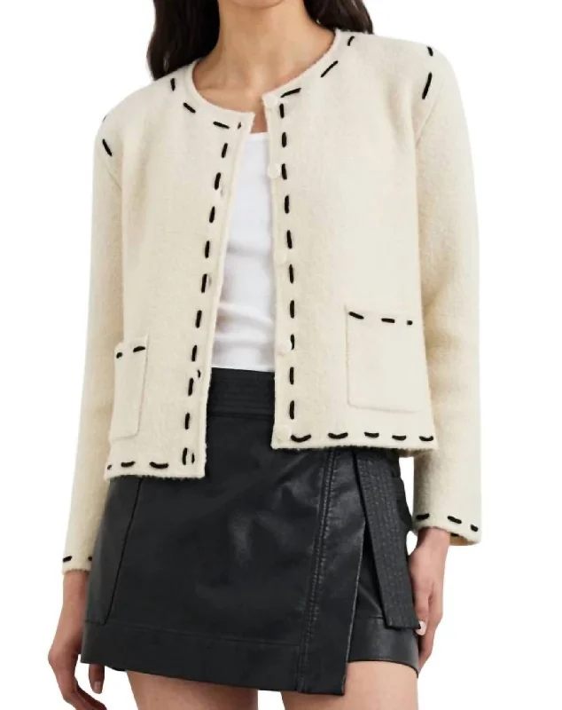 Women's Elegant Clothing Sets Juliette Jacket In Ivory