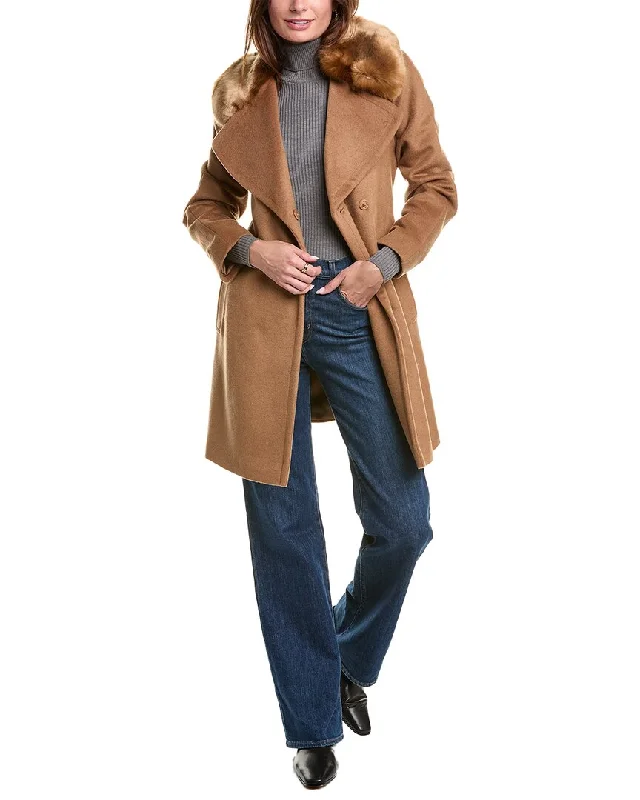 Women's Evening Garments Via Spiga Wool-Blend Wrap Coat