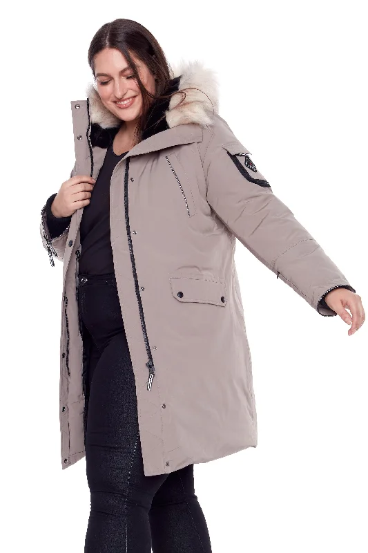 High-End Fashion, Low-End Prices – Sale Happening Now LAURENTIAN PLUS | WOMEN'S VEGAN DOWN (RECYCLED) LONG PARKA (PLUS SIZE)