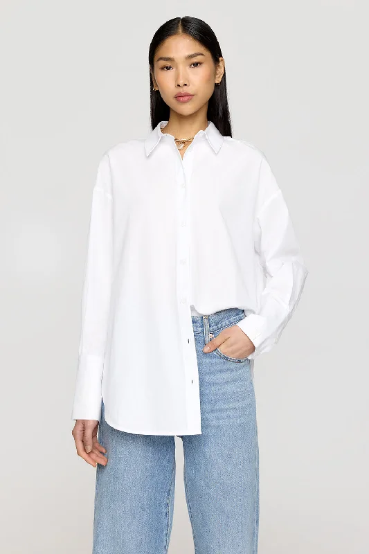 Women's Clothes And Apparel Unleash Your Trendy Side THE ESSENTIAL POPLIN SHIRT - WHITE