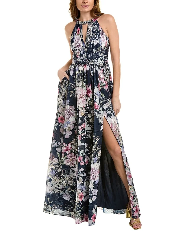 Women's Formal Apparel Special Offer Aidan Mattox Printed Halter Maxi Dress