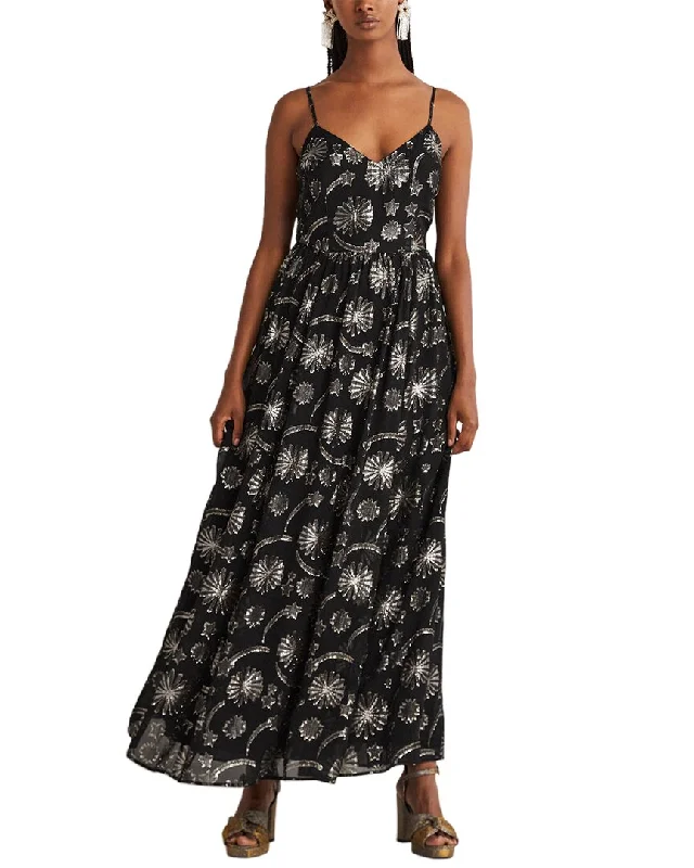 Women's Classic Outfit Hot Items Boden Metallic Jacquard Maxi Dress