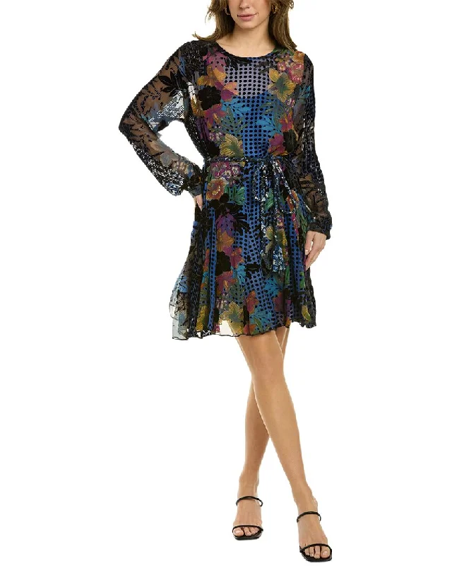 Women's Night-Out Outfit Find Your Unique Flair Johnny Was Lanai Burnout Pippa Silk-Blend Mini Dress