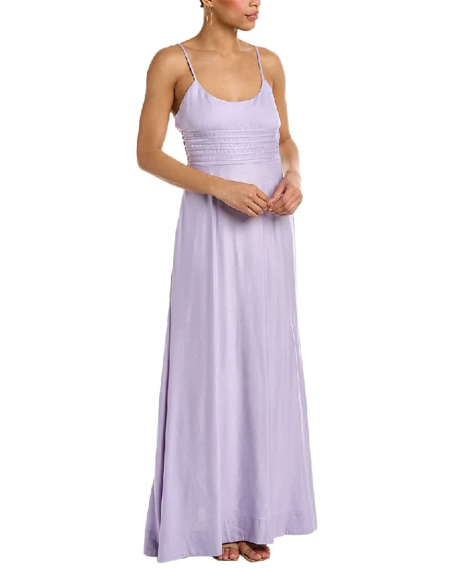 Women's Evening Apparel Elegant Style SIMKHAI Prudence Linen-Blend Maxi Dress