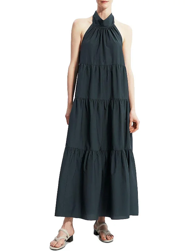 Women's Work Apparel Limited Stock, Big Discounts Womens Tiered Maxi Halter Dress