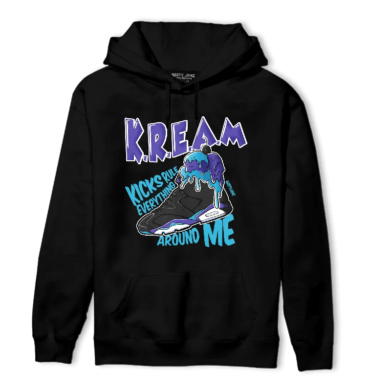 Comfortable Unisex Streetwear On-Trend Fashion Offers NastyJamz Aqua 6s Hoodie Match Kream Sneaker