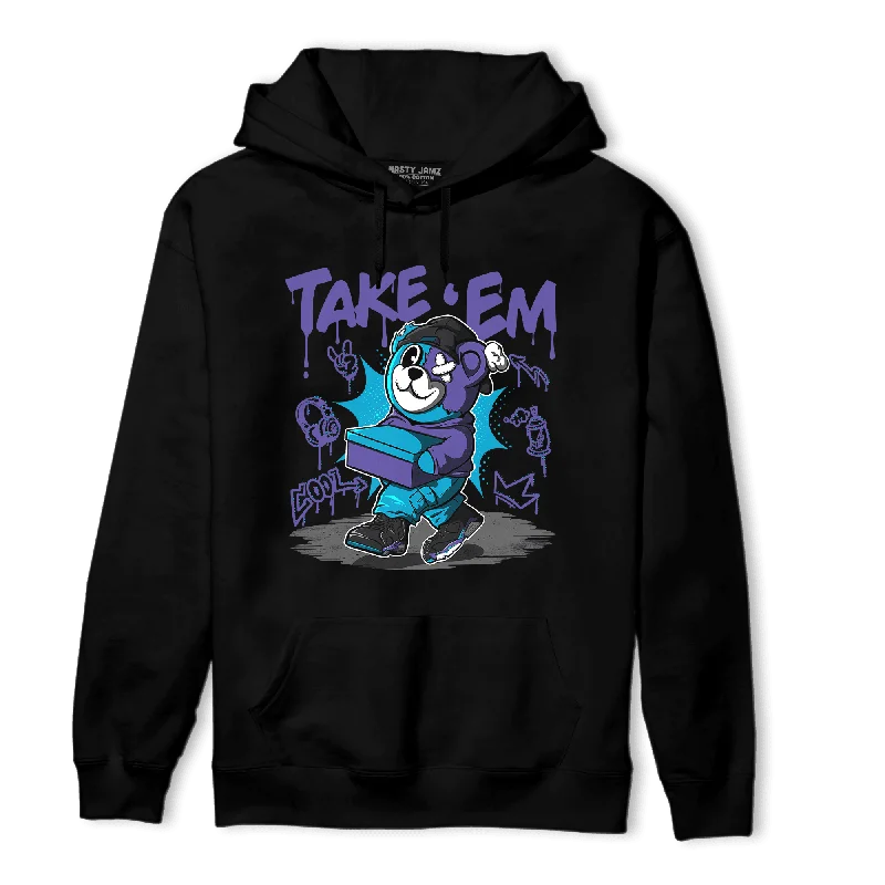 Soft And Breathable Unisex Loungewear Unleash Your Trendy Side NastyJamz Aqua 6s Hoodie Match Take 'Em