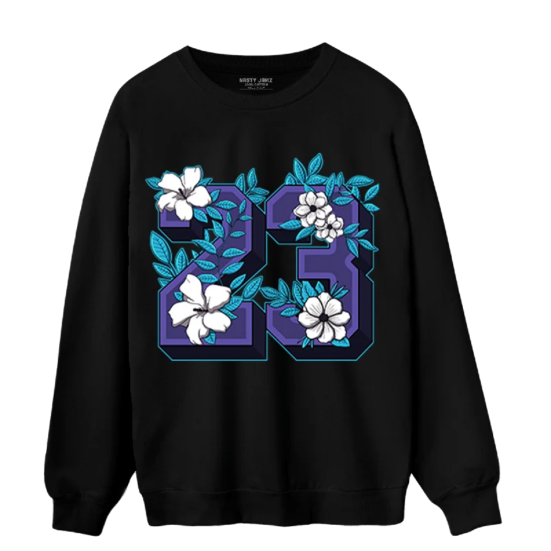 High-Quality Unisex Basics For Everyday Wear Limited Stock, Big Discounts NastyJamz Aqua 6s Sweatshirt Match 23 Floral