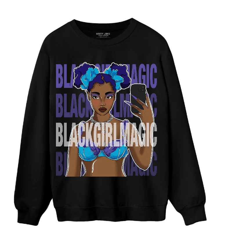 Comfortable Unisex Streetwear Fashionista Favorites NastyJamz Aqua 6s Sweatshirt Match Black Magic Girl Selfie