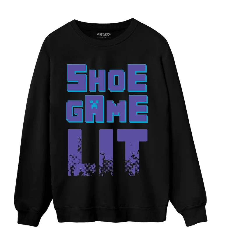 Fashion-Forward Unisex Apparel Evening Elegance NastyJamz Aqua 6s Sweatshirt Match Shoe Game Lit