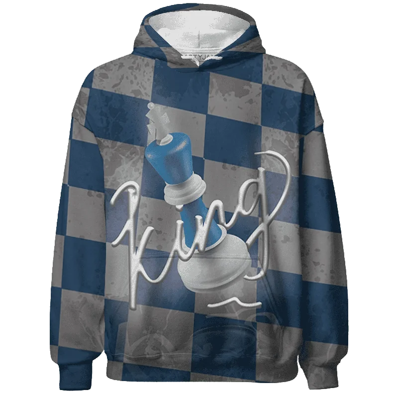 Oversized Unisex Apparel For Effortless Style Ends Soon NastyJamz Industrial Blue 4s Hoodie Match Black King All-Over Print