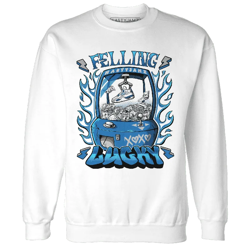 Trendy Unisex Stay Ahead In Style NastyJamz Industrial Blue 4s Sweatshirt Match  Feeling Lucky