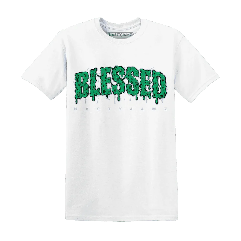 High-Quality Unisex Fashion Basics Fashionista Sale NastyJamz Lucky Green 5s T-Shirt Match Blessed Text