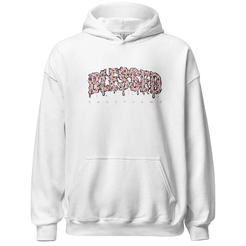 Oversized And Relaxed Unisex Fashion Cozy Chic Promotions NastyJamz Red Stardust 3s Hoodie Match Blessed Text