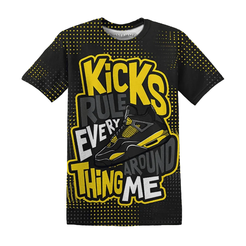 Trendy Unisex Fashion-Forward Offers NastyJamz Thunder 4s T-Shirt Match Kicks Rule All-Over Print