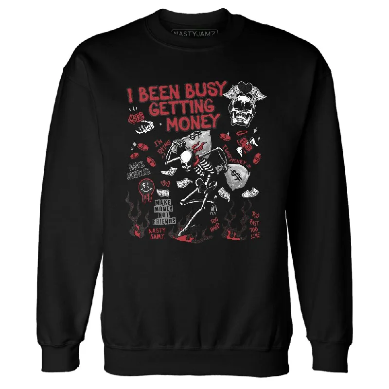 Urban-Inspired Unisex Fashion Trends Discover Promotions Bred Velvet 11s NastyJamz Sweatshirt Match Busy Getting Money Skull