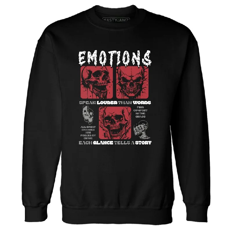 Oversized Unisex Fashion Pieces Cozy Comfort Style Sale Bred Velvet 11s NastyJamz Sweatshirt Match Emotions Skull