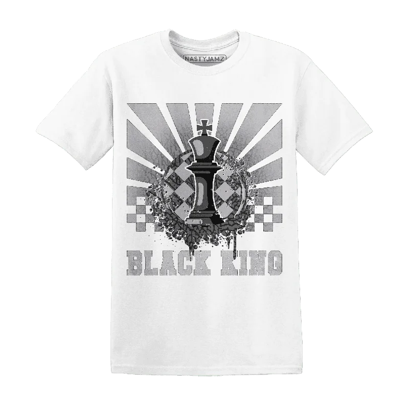 Comfortable Unisex Streetwear Spring Offer NastyJamz Cement Grey 3s T-Shirt Match  Black King Collection