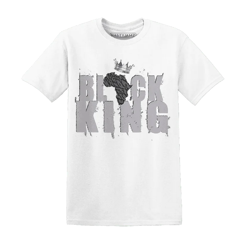 Versatile Clothing For All Genders Huge Price Cut NastyJamz Cement Grey 3s T-Shirt Match  Black King Crown