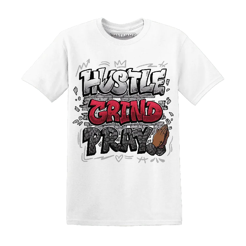 Casual Yet Sophisticated Unisex Fashion Latest Fashion NastyJamz Cement Grey 3s T-Shirt Match  Hustle Grind Pray