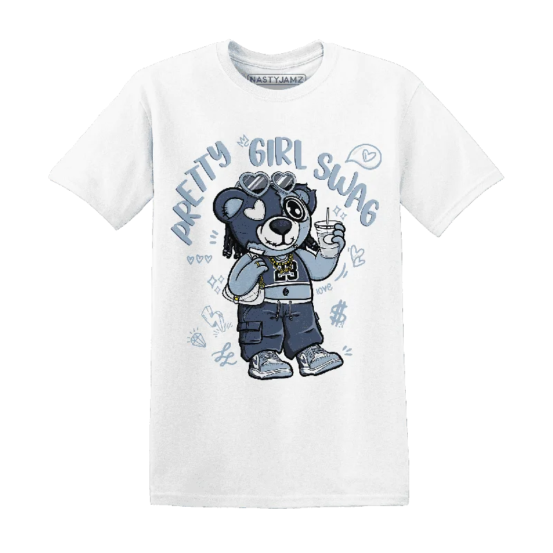 Oversized Unisex Apparel For Effortless Style Top Brand Discounts NastyJamz Mid Diffused Blue Grey 1s T-Shirt Match Pretty Girl Swag BER