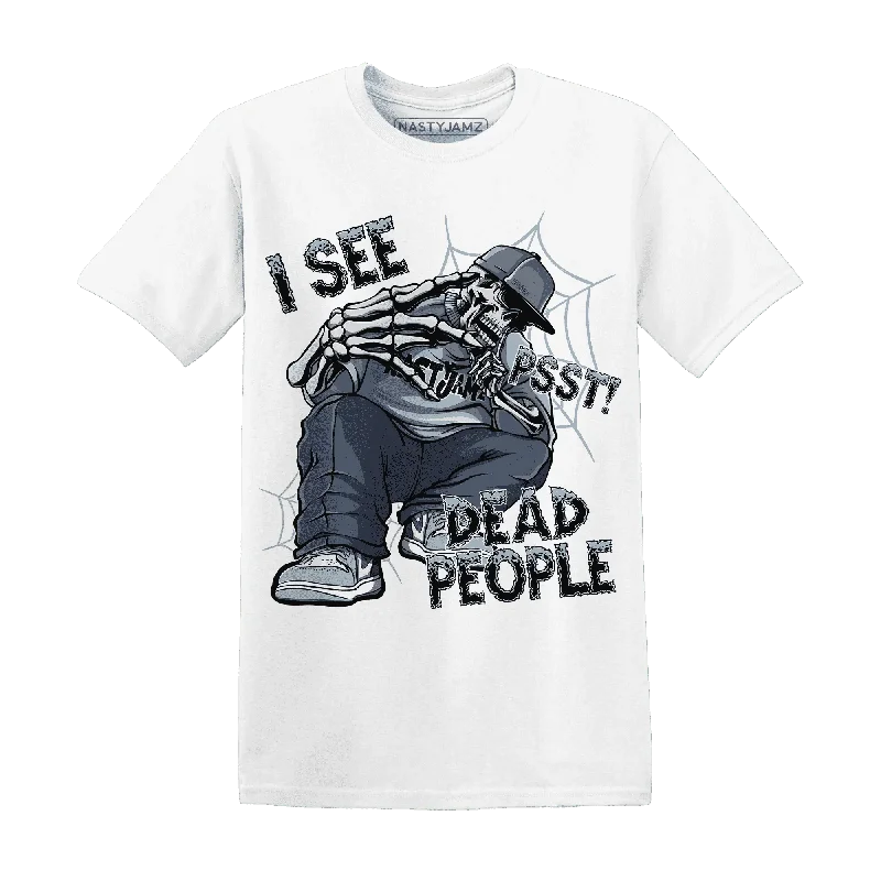 Fashion-Forward Unisex Apparel Flash Sale Now NastyJamz Mid Diffused Blue Grey 1s T-Shirt Match Skull Whisper