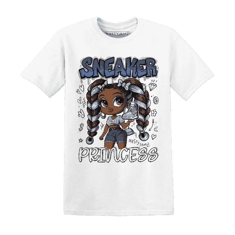 Chic And Casual Unisex Fashion Trends Dive Into Trendy Styles NastyJamz Mid Diffused Blue Grey 1s T-Shirt Match Sneaker Princess