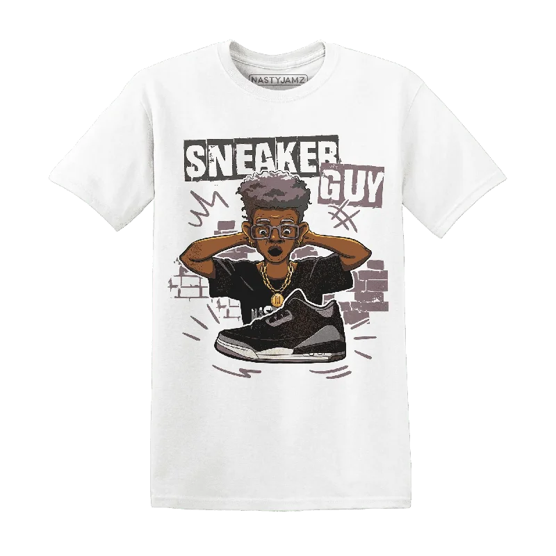 Sleek And Comfortable Unisex Wear Limited Time Flash Sale NastyJamz Black Violet Ore 3s T-Shirt Match Sneaker Guy Collector