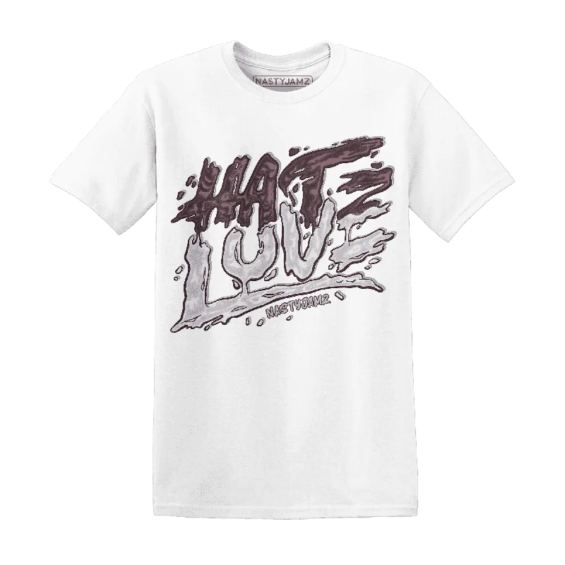 Chic And Contemporary Unisex Clothing Choices Minimalist Fashion Sale NastyJamz Burgundy Crush 3s T-Shirt Match Love Hate