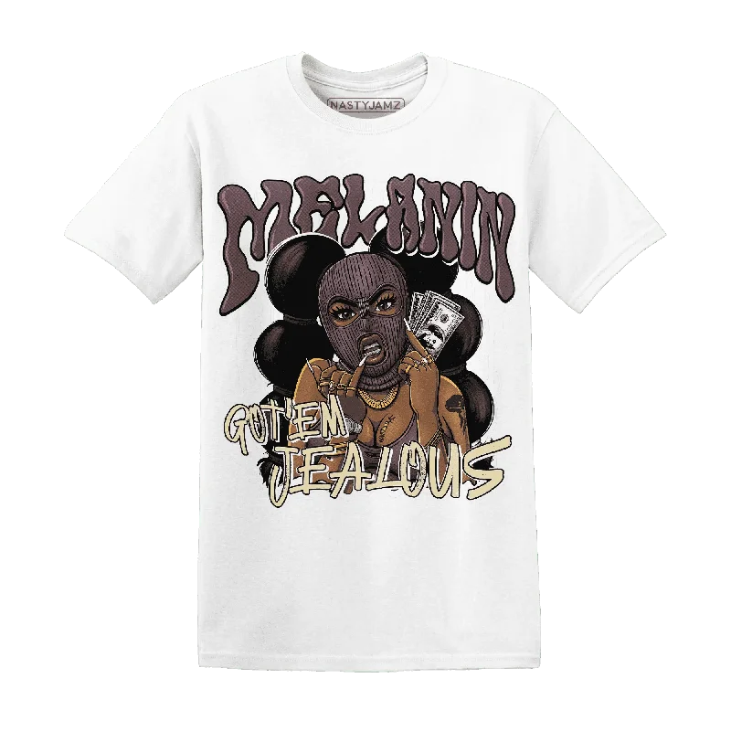 Sleek And Contemporary Gender-Free Outfits On-Trend Fashion Offers NastyJamz Burgundy Crush 3s T-Shirt Match Melanin Got Em Jealous