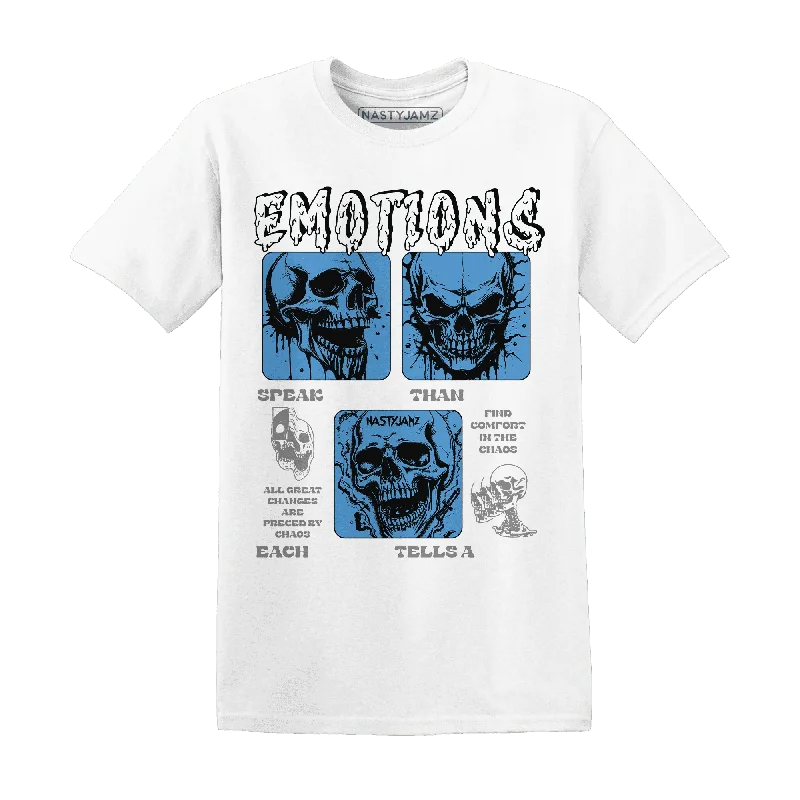 Sleek And Stylish Unisex Outerwear New Season Fashion Preview NastyJamz Carolina Blue Univercitii 17s T-Shirt Match Emotions Skull