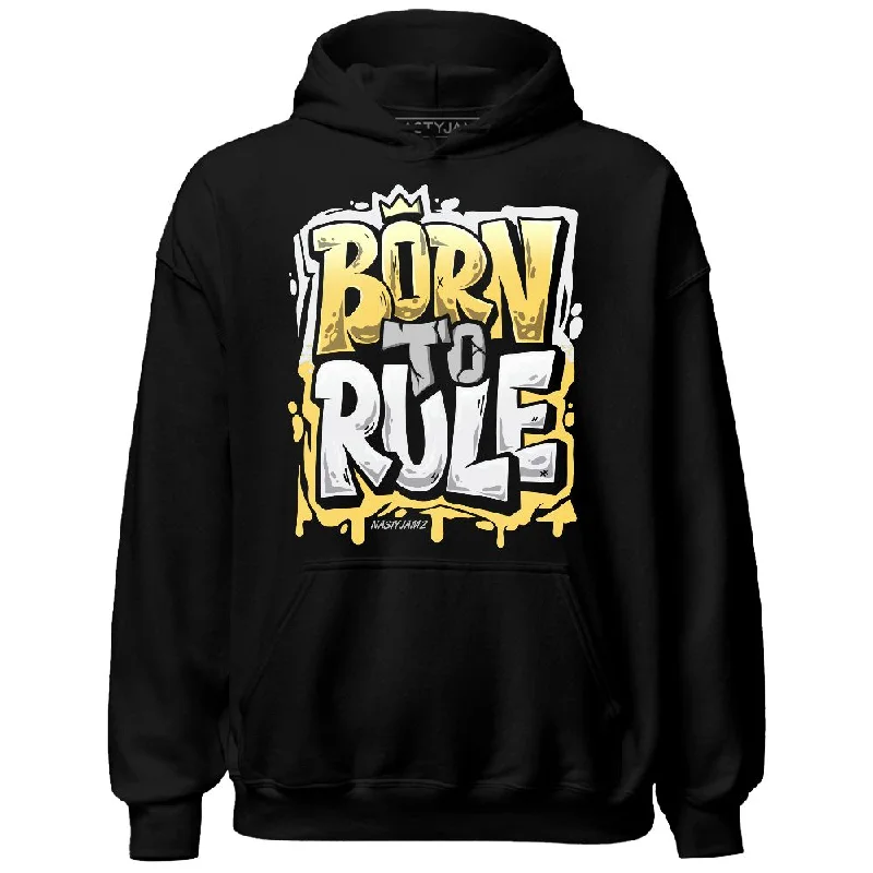 Trendy Unisex Vibrant Style Promotions PT Metallic Gold White 12s NastyJamz Hoodie Match Born To Rule