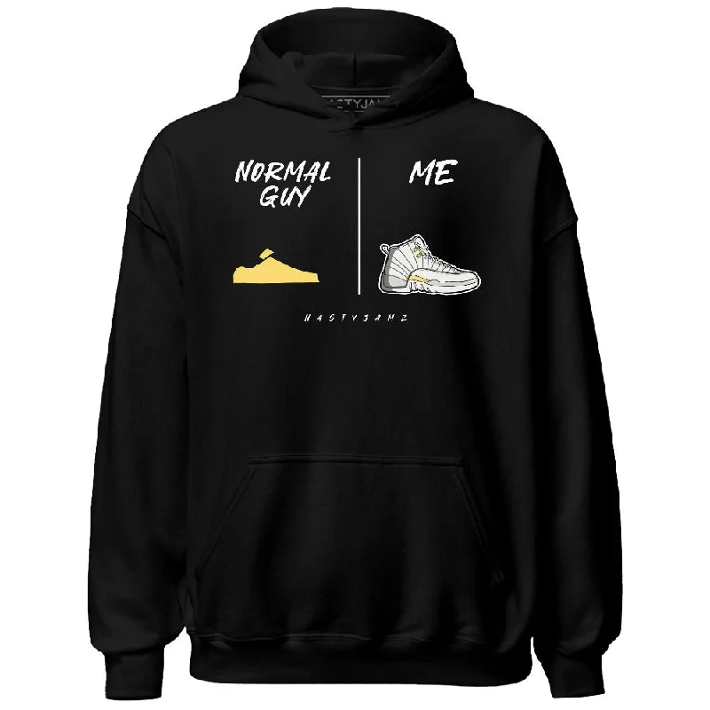 Trendy Unisex Streetwear Fashion Hot Sale PT Metallic Gold White 12s NastyJamz Hoodie Match Normal Guy Shoe