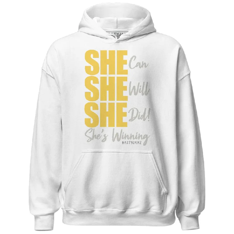 Breathable And Lightweight Unisex Wear Urban Fashion PT Metallic Gold White 12s NastyJamz Hoodie Match SHE