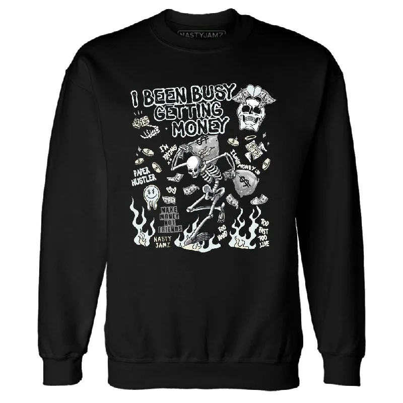 Functional And Stylish Unisex Outerwear Sophisticated Fashion Pure Platinum 4s NastyJamz Sweatshirt Match Busy Getting Money Skull